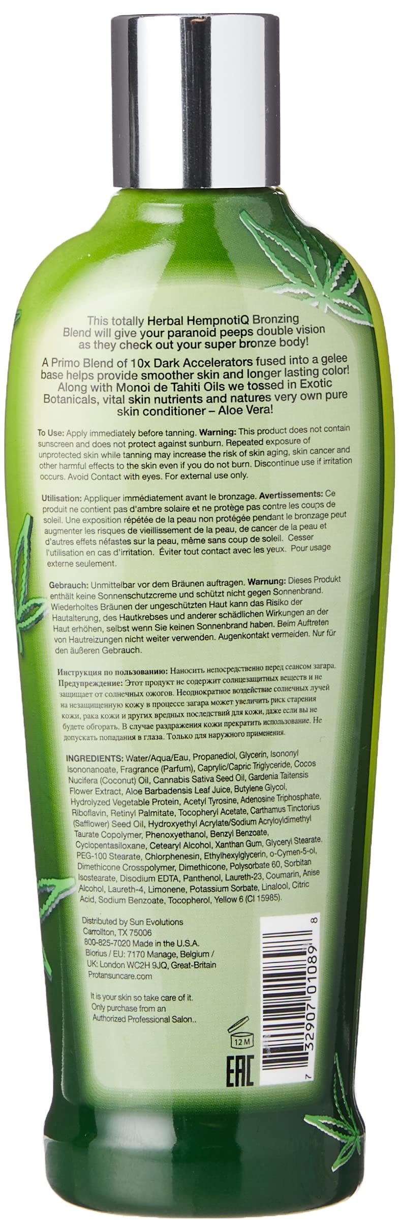 Pro Tan Radically Hemp Ultra Powerful 10X Dark Tanning Antioxidant Gelee Accelerator, Lotion, 250ml (Pack of 1) Beauty & Personal Care Pro Tan
