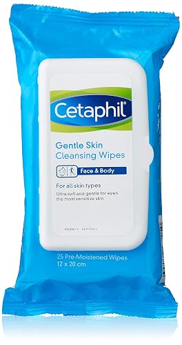 Cetaphil Gentle Skin Cleansing Cloths for Dry, Sensitive Skin, Face Cleansing Wipes, 25 ct. Beauty & Personal Care Cetaphil