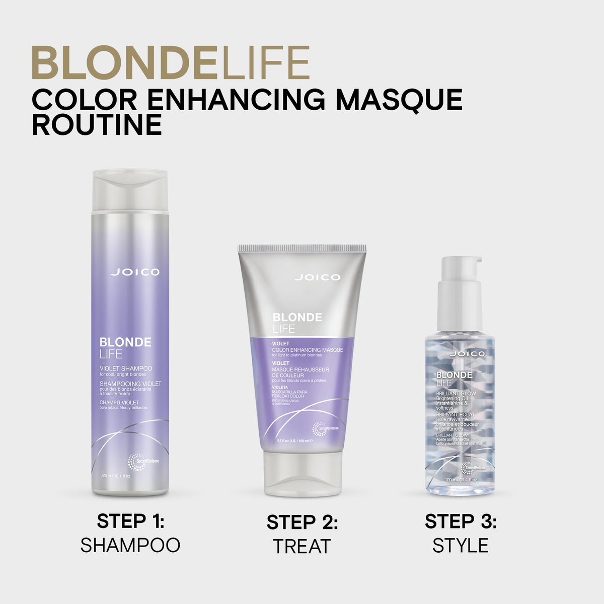 Joico Blonde Life Violet Shampoo | For Cool & Bright Blonde Hair | Neutralize Brassy Tones | Banish Yellow Tones | Boost Shine | Sulfate Free | Beauty & Personal Care Joico