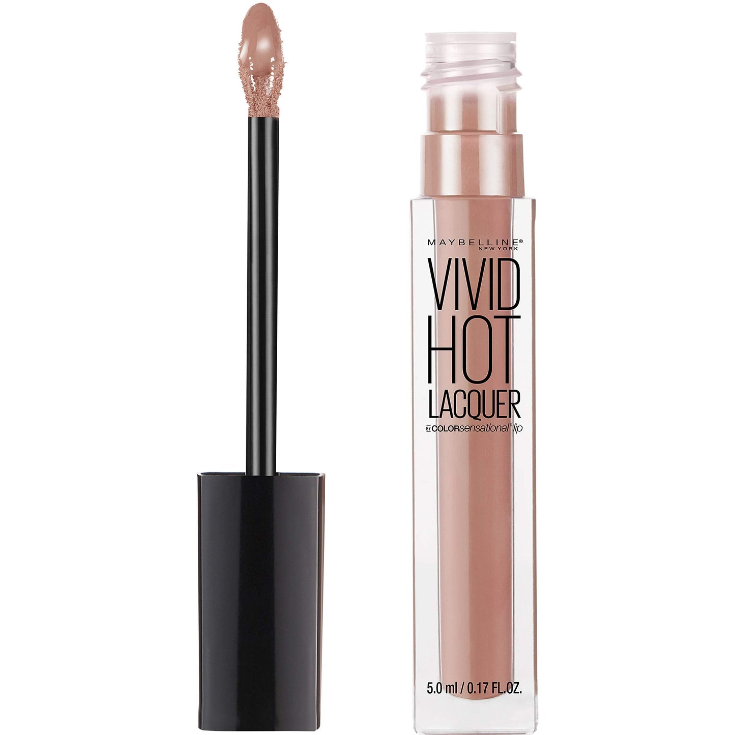 Maybelline New York Color Sensational Vivid Hot Lacquer Lip Gloss, Tease, 0.17 fl. oz. Beauty & Personal Care MAYBELLINE