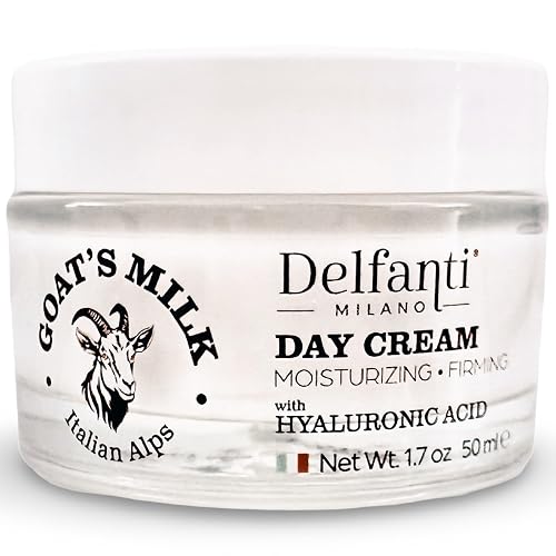 Delfanti-Milano • GOAT'S MILK with HYALURONIC ACID Moisturizing and Firming DAY CREAM • Face and Neck Moisturizer • Made in Italy Beauty & Personal Care Delfanti-Milano