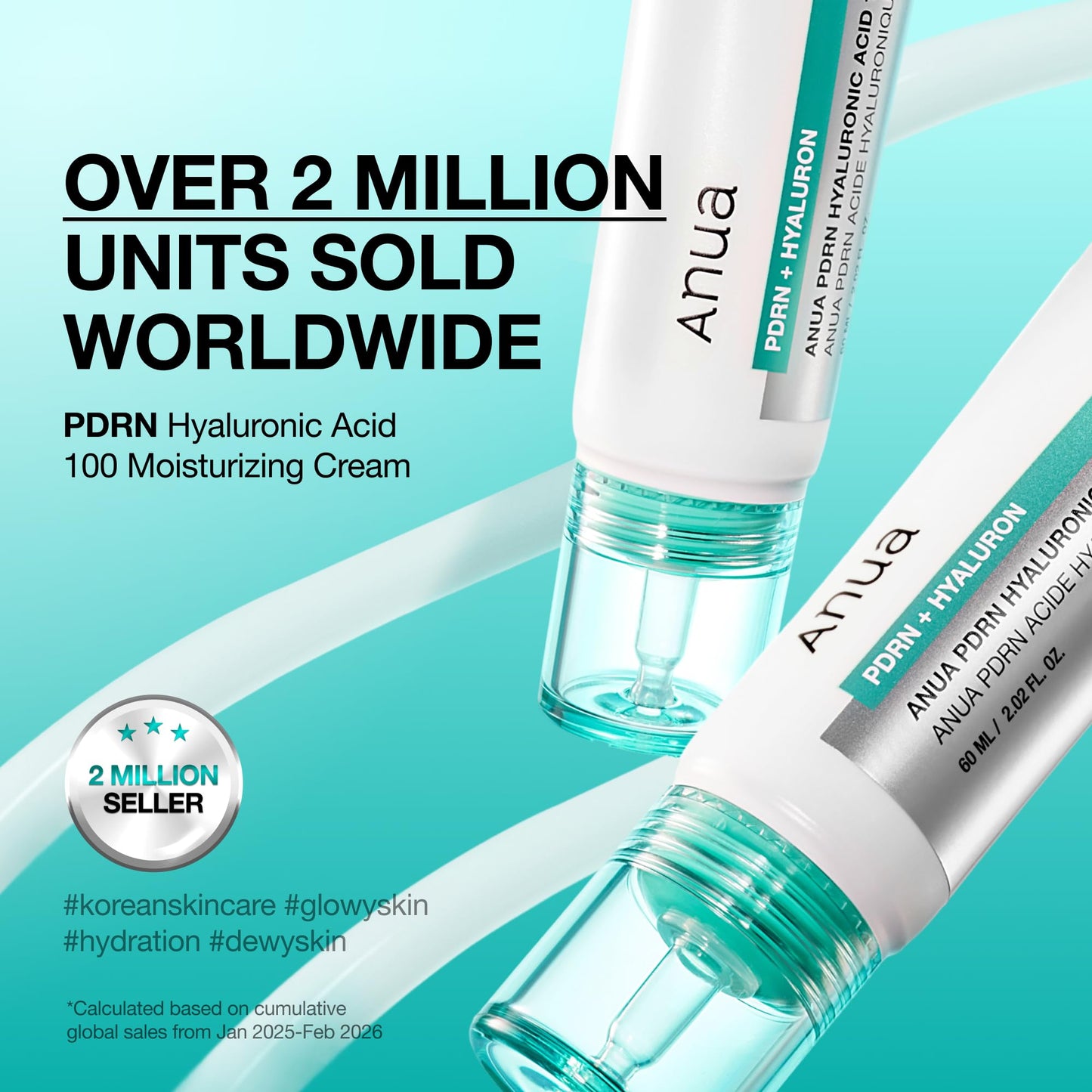 Anua PDRN Hyaluronic Acid 100 Moisturizing Cream, Lightweight, Non-Greasy Hydrating Face Moisturizer with Salmon DNA for Glass Skin, Korean Skincare Beauty and Personal Care ANUA