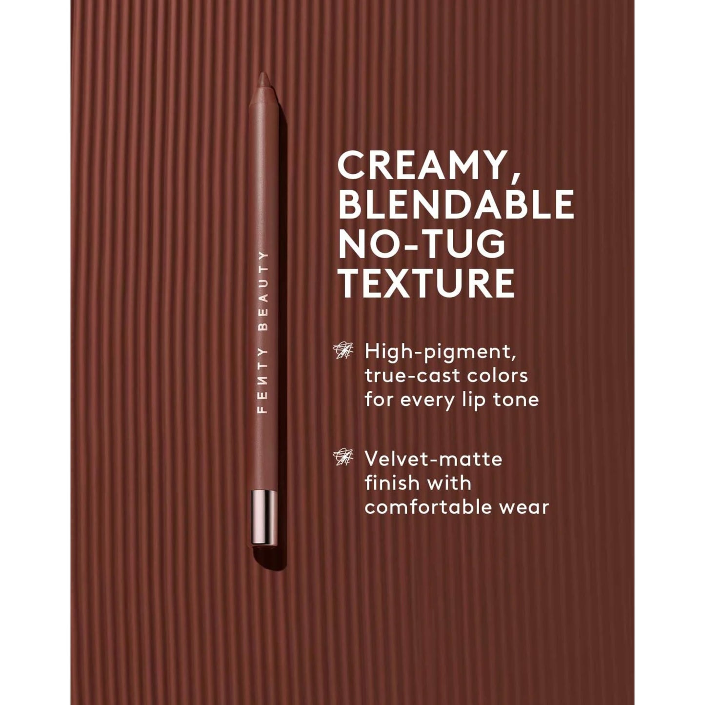 Fenty Trace'd Out Pencil Lip Liner, 0.04 oz, Velvet-Matte Finish, 8-Hour Wear (PNUT BUTTA 04, .04 OZ) Beauty & Personal Care FENTY BEAUTY