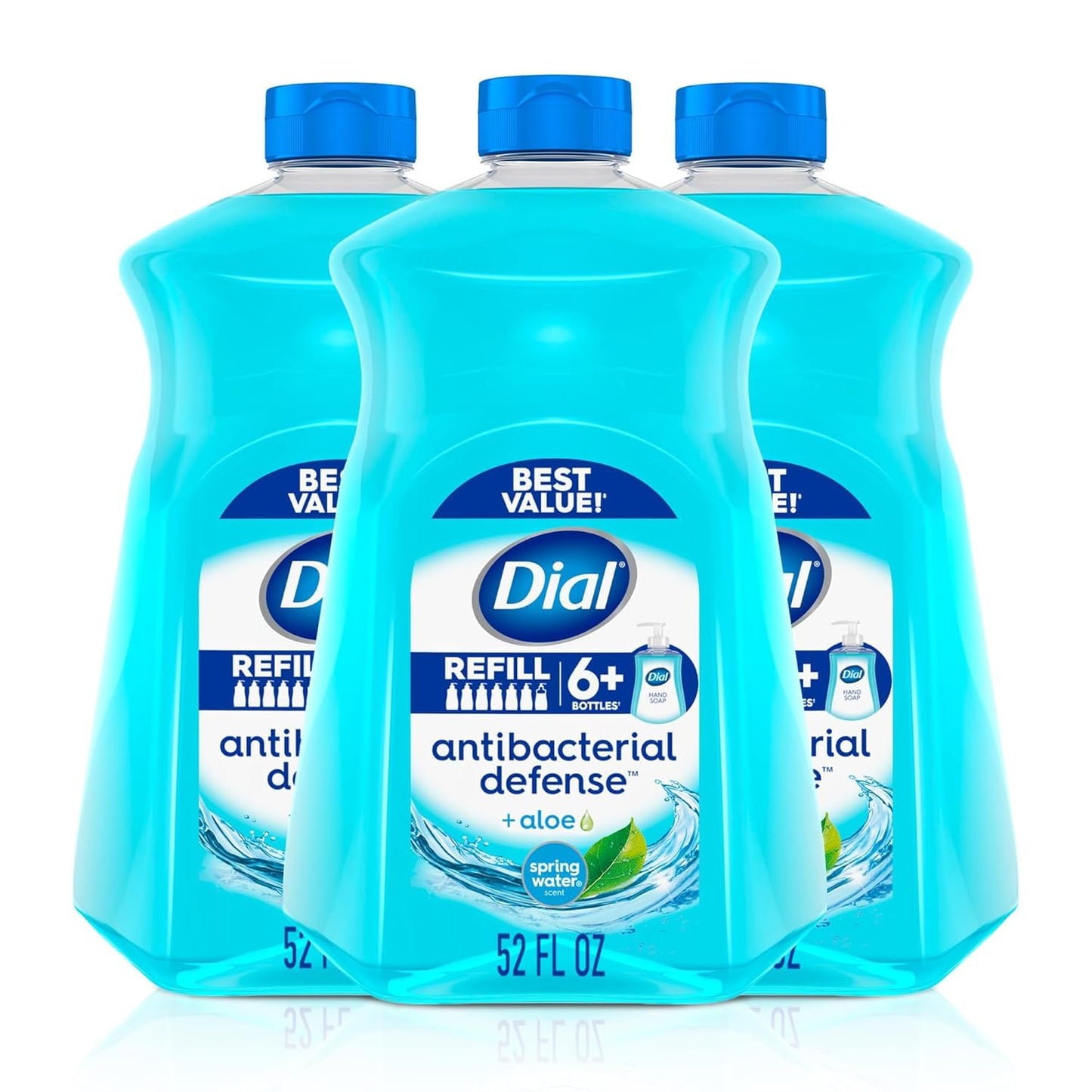 Liquid Hand Soap Refill, Dial Spring Water Hand Wash, 52 Fl Oz (Bundle of 2 Bottle) Beauty & Personal Care JAOSOP