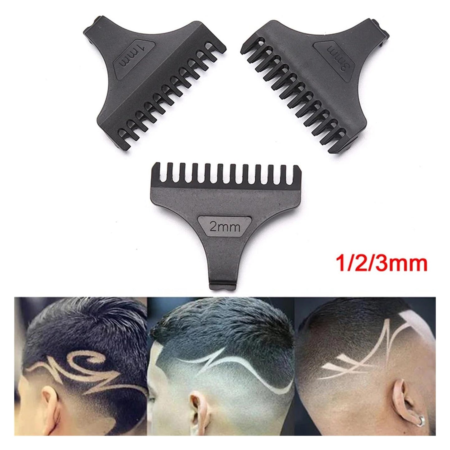 3pcs/set Universal Hair Clipper Shaver Limit Combs Replacement Attachment 1/2/3mm Haircut Tool Beauty and Personal Care ZGHQHCDRH