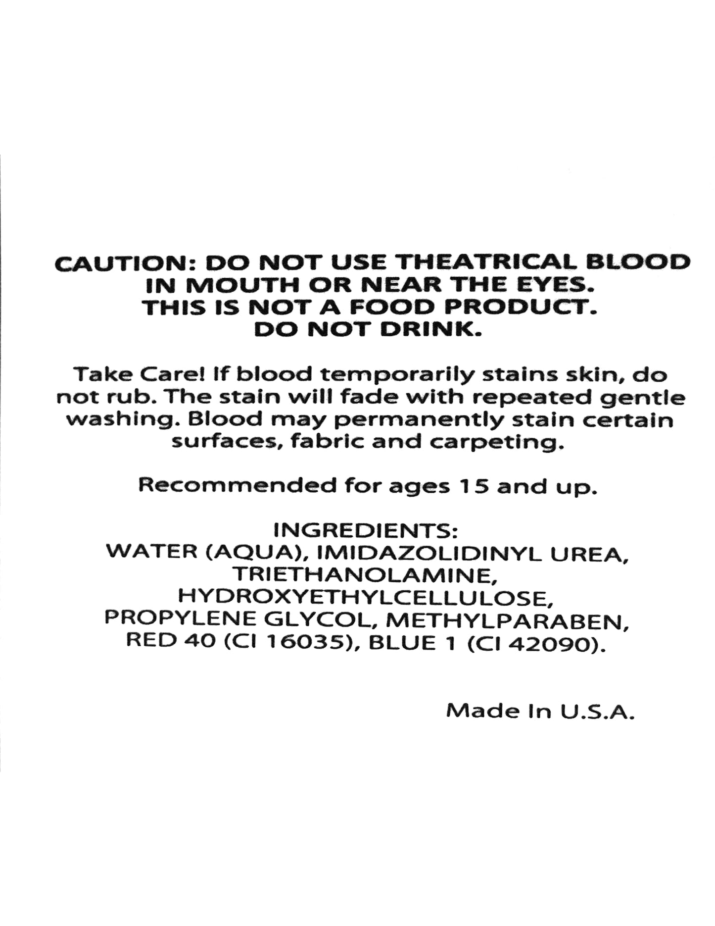 VAMPIRE BLOOD, Realistic Fake blood - 32oz - Theatrical Quality, Richly Pigmented Red Fake Blood for Halloween, Vampire, Zombie, Costume, Special Beauty & Personal Care LLF