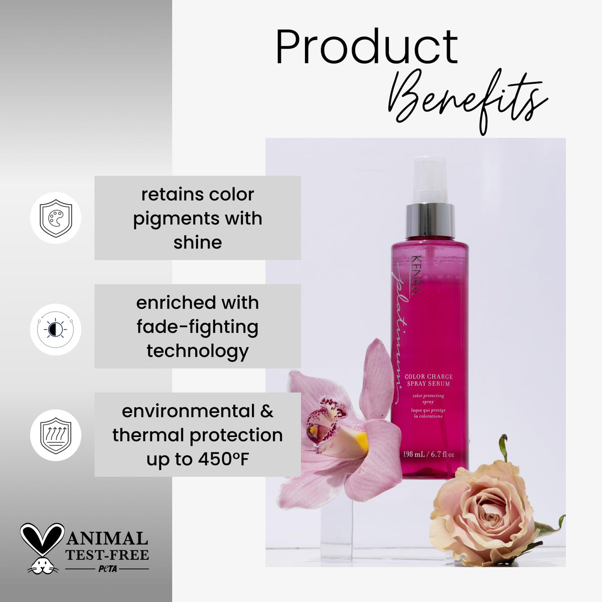 Kenra Professional Platinum Color Charge Spray Serum | Color Protecting Spray |Retains Color Pigments With Shine | Environmental & Thermal Protection