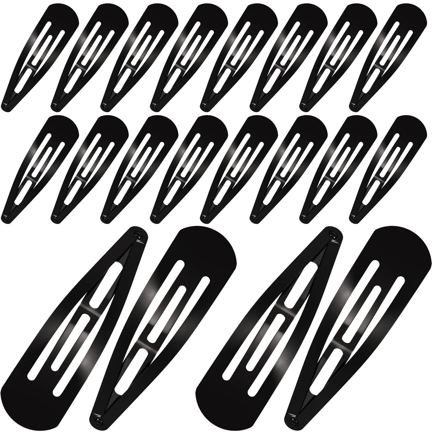 WILLBOND 30 Pieces 3.1 Inch Large Metal Snap Hair Clips Nonslip Barrettes Women Hair Accessories(Black) Beauty & Personal Care WILLBOND