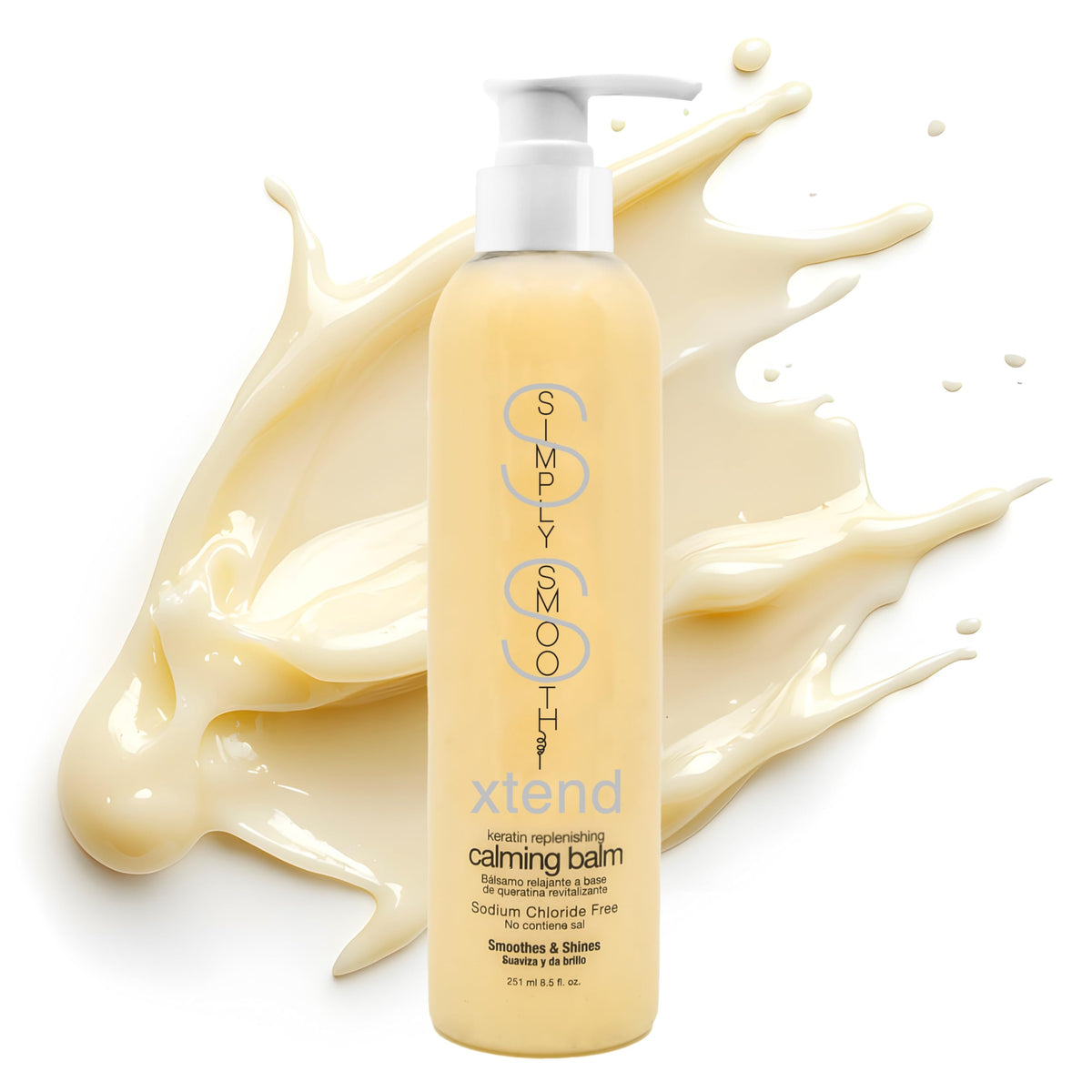 SIMPLY SMOOTH Xtend Keratin Replenishing Calming Balm Smoothing Or Curling Balm 1-Day Frizz Free Blowout Infused with Collagen To Repair Dry, Damaged Beauty & Personal Care SIMPLY SMOOTH