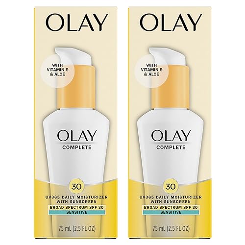 Olay Face Moisturizer, Complete with Sunscreen SPF 30, Fragrance-Free for Sensistive Skin, Broad Spectrum Sun Protection, Long-Lasting Hydration Beauty & Personal Care Olay