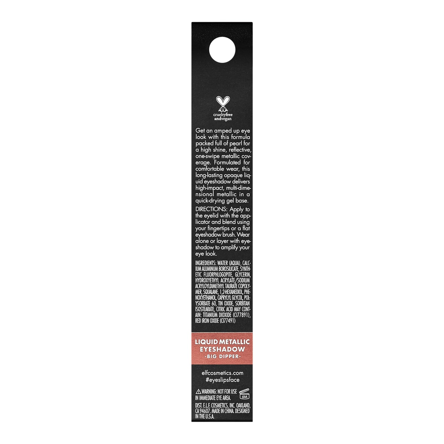 e.l.f. Liquid Metallic Eyeshadow, Gel Formula, High-Impact Multi-Dimensional Finish, One-Swipe Coverage, Big Dipper, 0.1 Fl Oz Beauty & Personal Care e.l.f.