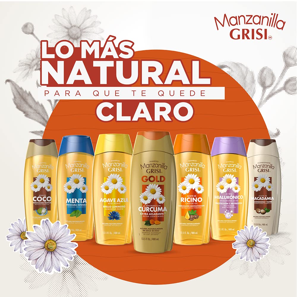 Manzanilla GRISI Chamomile Lightening Shampoo NutricomplexQ10 (13.5oz) Beauty & Personal Care Grisi