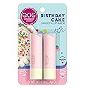 eos Natural Shea Lip Balm- Birthday Cake, eos lip balm, All-Day Moisture, Lip Care, Shea Butter, Moisturizing, Dry Lip Care, 0.14 oz, (Pack of 2) Beauty & Personal Care eos