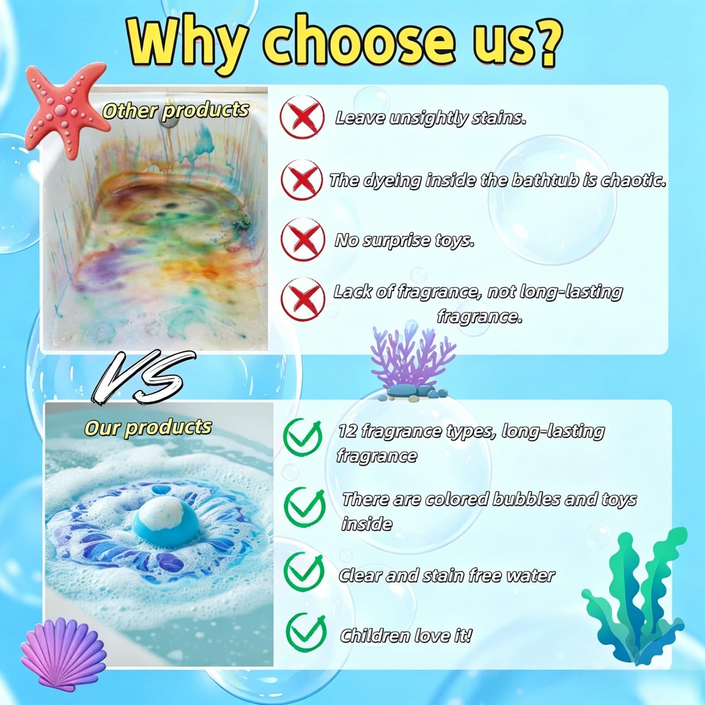 2026 New Bath Bombs for Kids with Surprise Inside, 12 Pack Kids Bath Bombs with Toys Inside Gift Set, Kid Bubble Bath Fizzy for Girls Boys & Toddlers Beauty and Personal Care YellowRiver