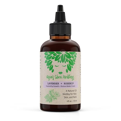 Multiuse Lavender + Rosehip Oil Medley for Face, Body, and Hair - Natural Rosehip Oil, Shea Nut Oil, Lavender Essential Oil, and Vitamin E - Seals in Beauty & Personal Care Kyra's Shea Medleys