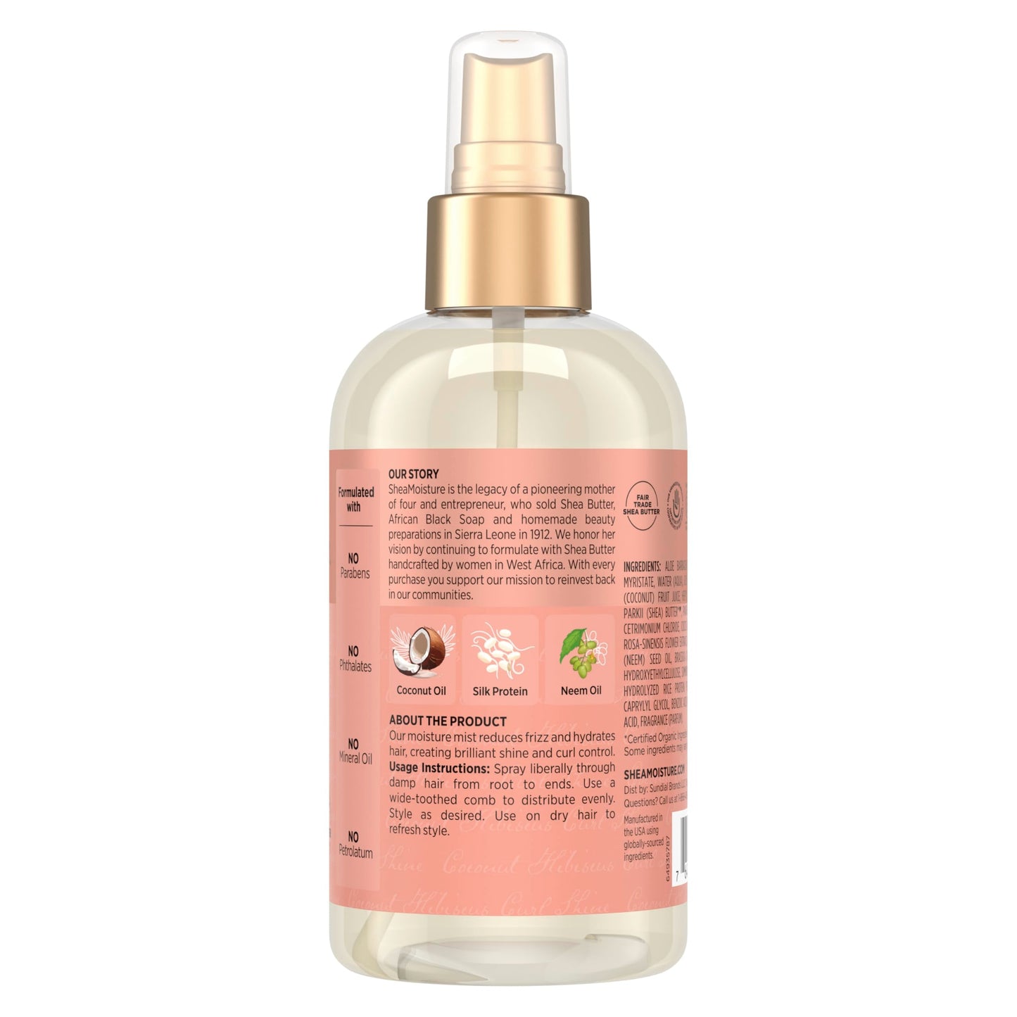 Shea Moisture Coconut & Hibiscus Hold & Shine Mist 8 Ounce (Pack of 3) Beauty & Personal Care Shea Moisture