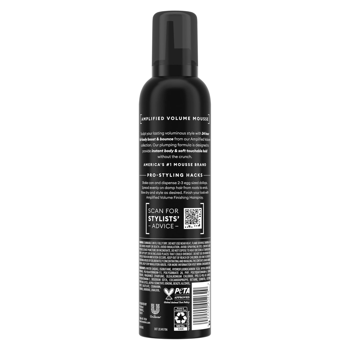 TRESemmé Plumping Mousse Amplified Volume for 24H Lift and Body with Pro Lock Technology 10.5 Fl Oz Beauty & Personal Care TRESemmé