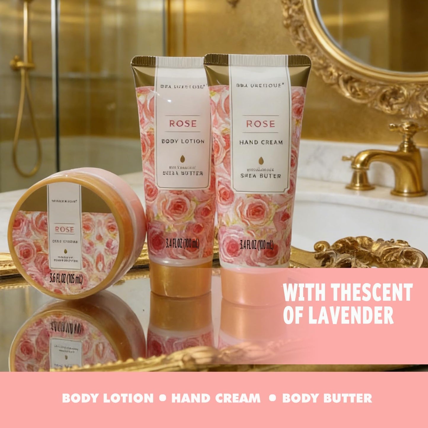 spa luxetique Spa Gift Baskets for Women - 10PCS Rose Bath Sets for Her Birthday,Mother's Day Gifts for Women,Mother,Wife,Girlfriend Beauty and Personal Care spa luxetique