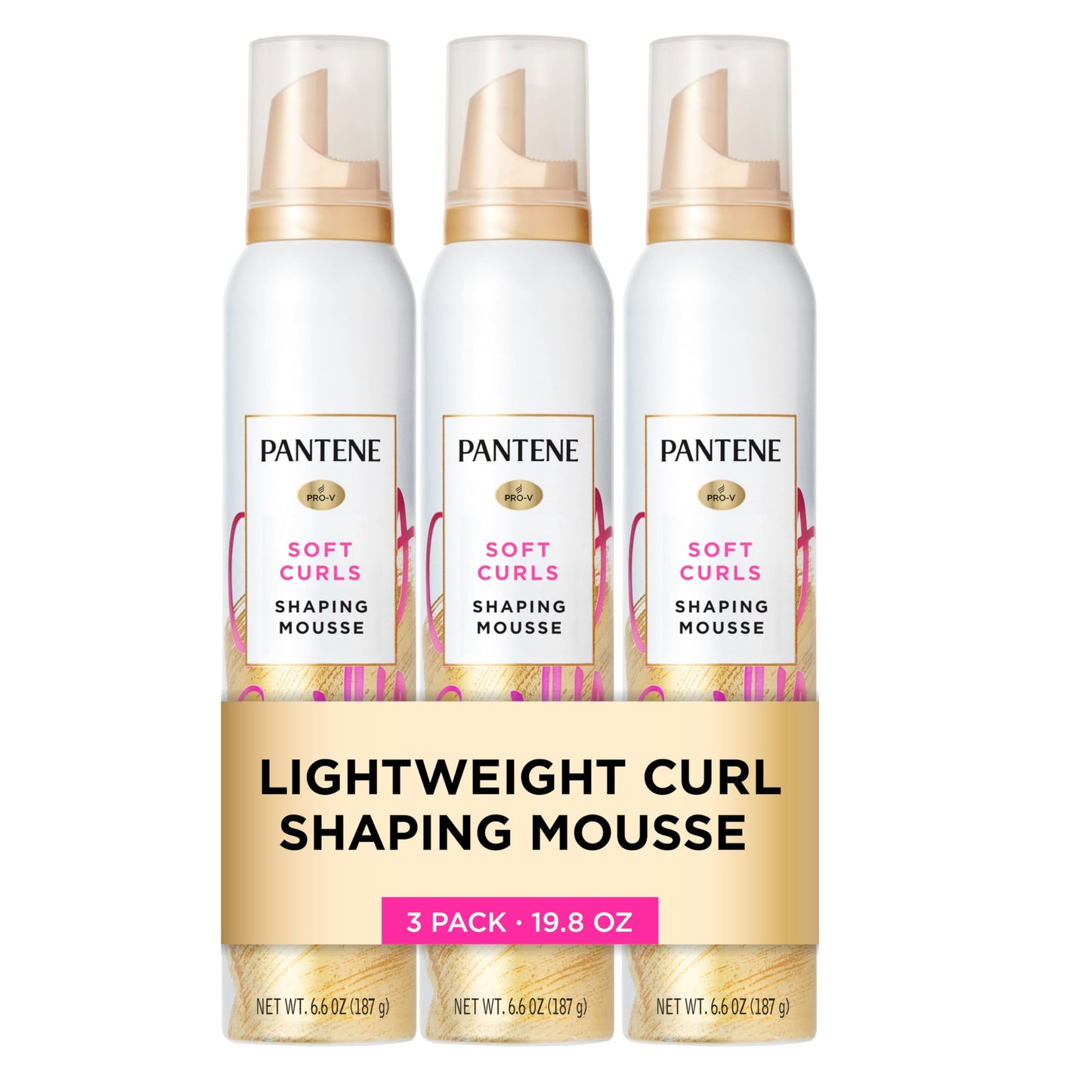 Pantene Curl Mousse For Curly Hair, Tames Frizz for Soft Touchable Curls, 6.6 Oz Each (Pack of 3) Beauty & Personal Care Pantene