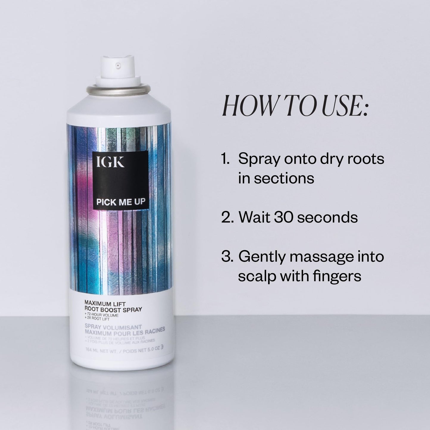 IGK PICK ME UP Maximum Lift Root Boost Spray | Instantly Lifts, Adds Volume + Thickness | Vegan + Cruelty Free | 5 Oz Beauty & Personal Care IGK