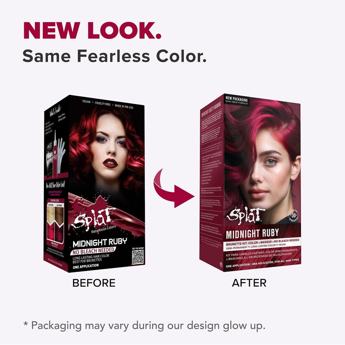 Splat Vegan and Cruelty-Free Semi-Permanent Hair Color Dye (6 Fl Oz, MIDNIGHT RUBY) Beauty & Personal Care Splat