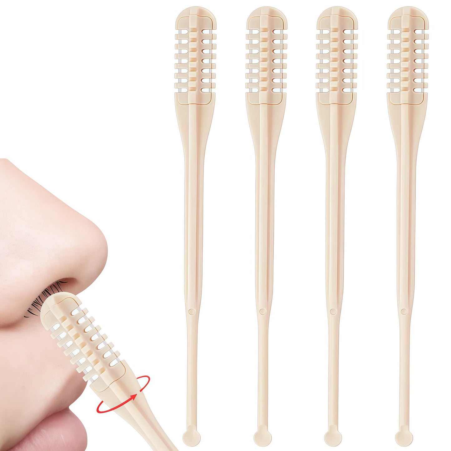 Nasal Hair Cutter - 2026 2-in-1 Nose Hair Cutter & Ear Picker - 360° Rotating Nostril Hair Removal Tool Double Sided Blade, Nose Hair Trimmer Beauty and Personal Care NQAFH