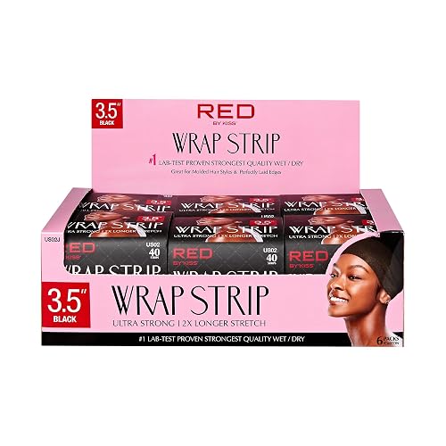 Red by Kiss Hair Wrapping Strip, Ultra Strong 2X Longer Stretch, 40 Strips, Suitable for Wet/Dry Hair, White, Styling Paper for Sleek Hairstyles Beauty & Personal Care Red by Kiss
