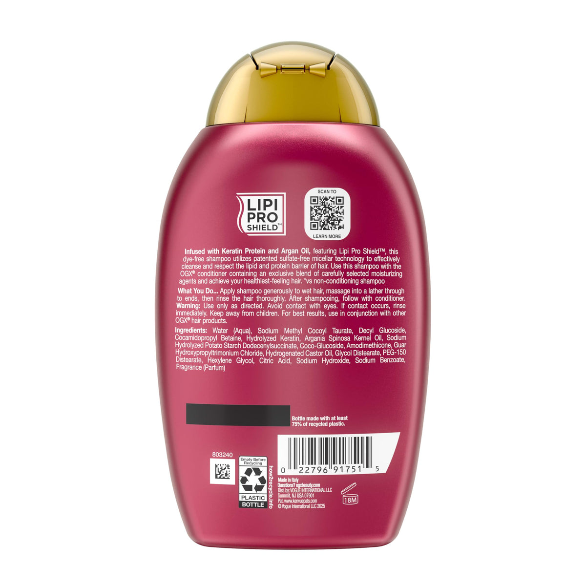 OGX Organix Anti-Breakage Keratin Oil Shampoo, 385ml Beauty & Personal Care OGX