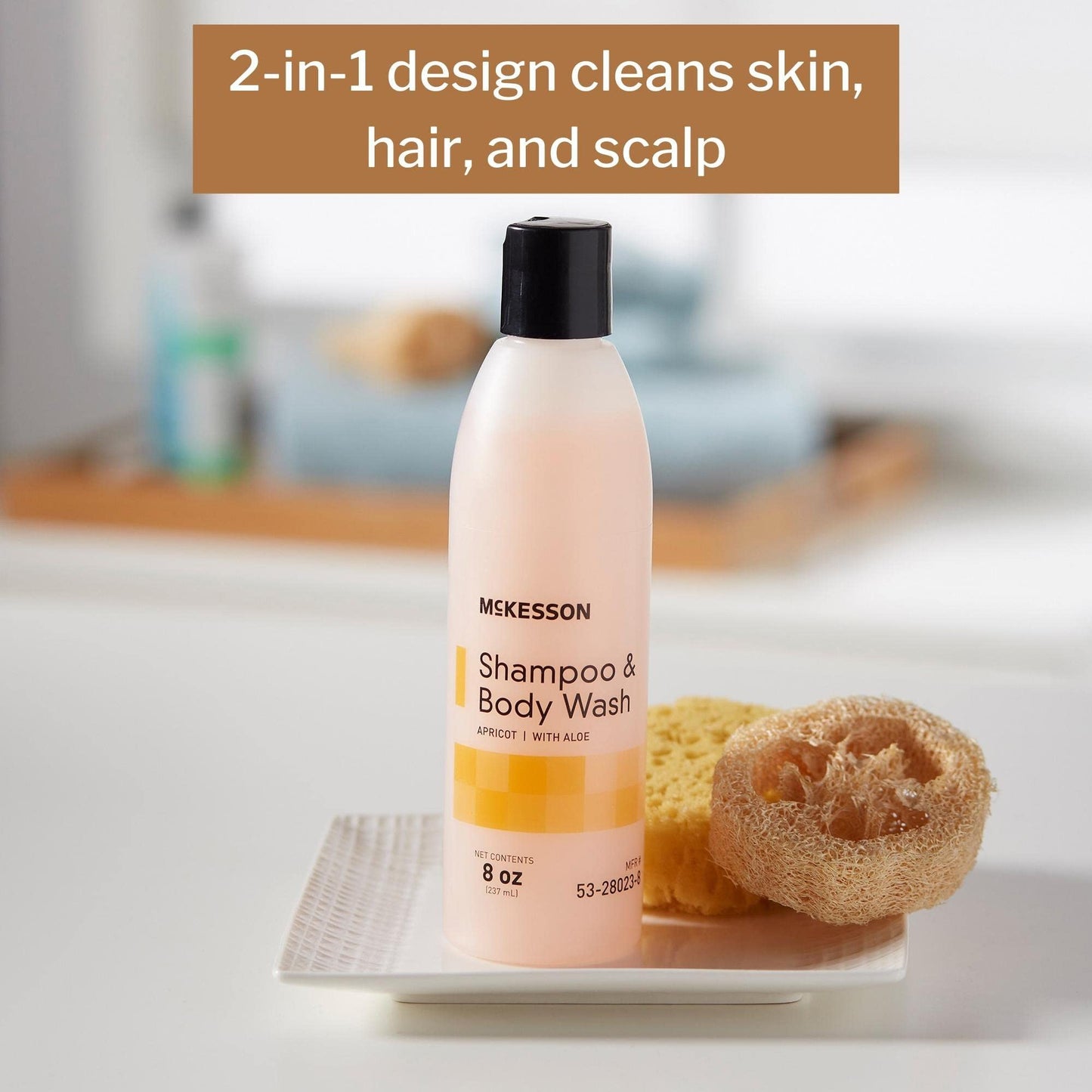 McKesson Shampoo and Body Wash with Aloe, Apricot Scent, 8 oz, 1 Count Beauty & Personal Care McKesson