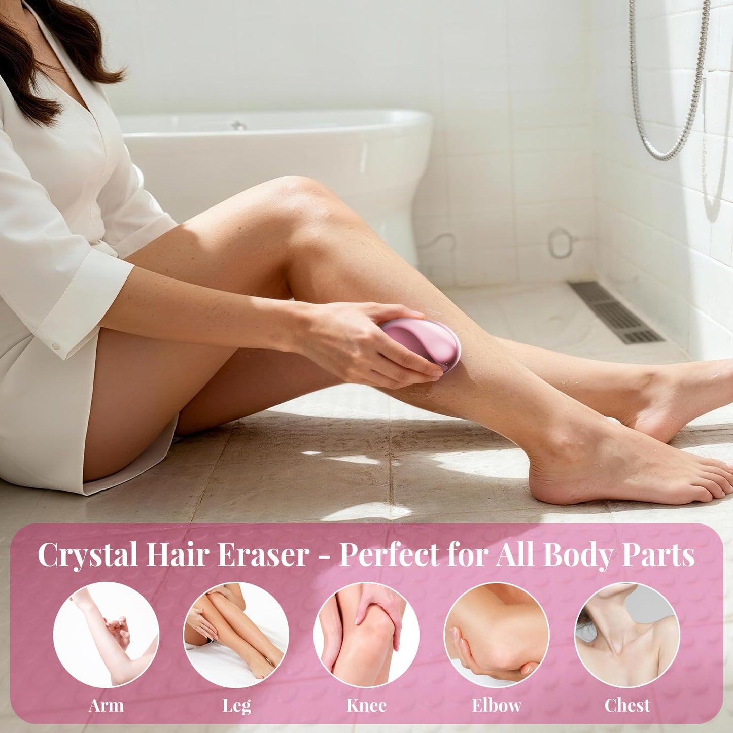 Zixsavk Crystal Hair Eraser for Women and Men, Reusable Crystal Hair Remover Magic Painless Exfoliation Hair Removal Tool, Magic Hair Eraser Device Beauty and Personal Care Zixsavk