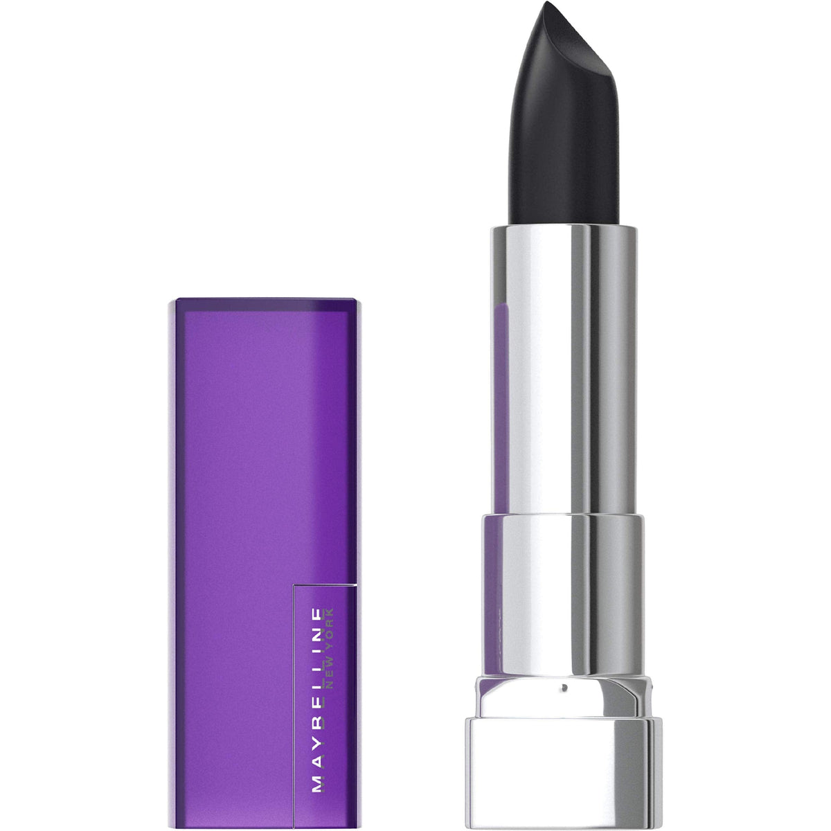 Maybelline Color Sensational Lipstick, Lip Makeup, Matte Finish, Hydrating Lipstick, Nude, Pink, Red, Plum Lip Color, Pitch Black, 0.15 oz; (Packaging Beauty & Personal Care MAYBELLINE