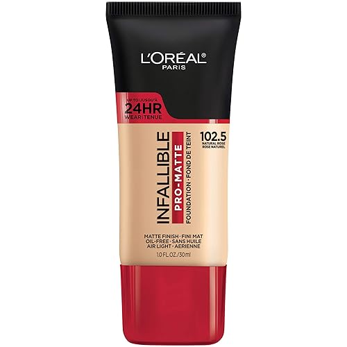 L'Oreal Paris Cosmetics Makeup Infallible Pro-Matte Liquid Longwear Foundation, Natural Rose, 1 fl oz Beauty & Personal Care L'Oreal Paris