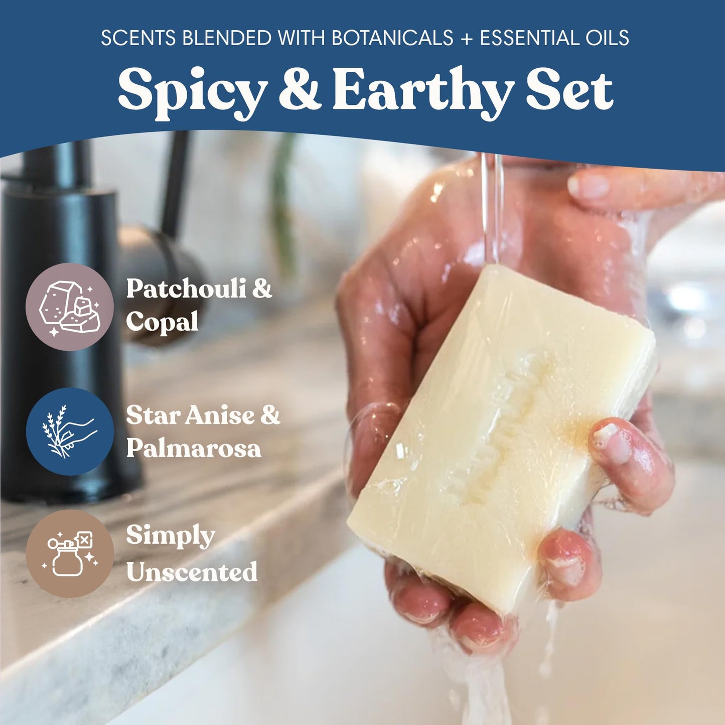 Humble Natural Bar Soap, Spicy & Earthy - Cold Processed Face & Body Soap Bar with Essential Oils - Moisturizing Formula for Long-Lasting Freshness Beauty & Personal Care HUMBLE SIMPLE AND TRUE.
