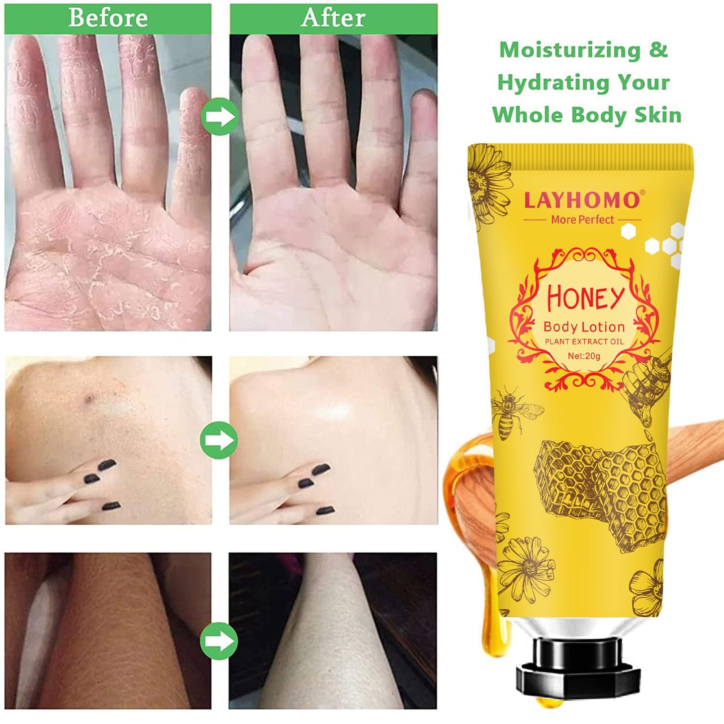 20 Pack Mini Body Lotion Gift Bulk for Dry Skin,Travel Size Small Body Cream With Shea Butter Natural Fragrance Moisturizing Body Lotion for Women Beauty & Personal Care Layhomo