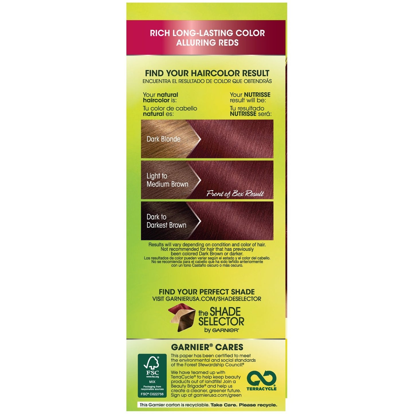 Garnier Nutrisse Nourishing Hair Color Creme, 56 Medium Reddish Brown (Sangria) (Packaging May Vary) Beauty & Personal Care Garnier