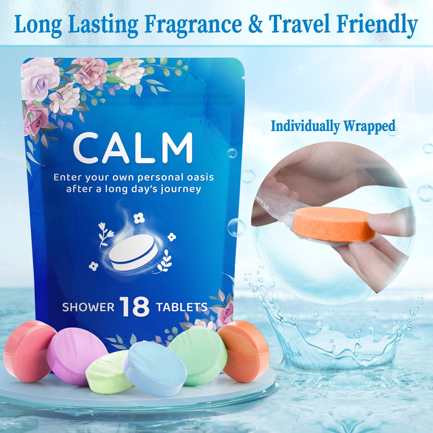 Fizzgarden 18-Pack Shower Steamers Aromatherapy, Shower Bath Bombs with Individually Wrapped, Variety Shower Tablets, Mothers Day Presents for Mom Beauty and Personal Care Fizzgarden
