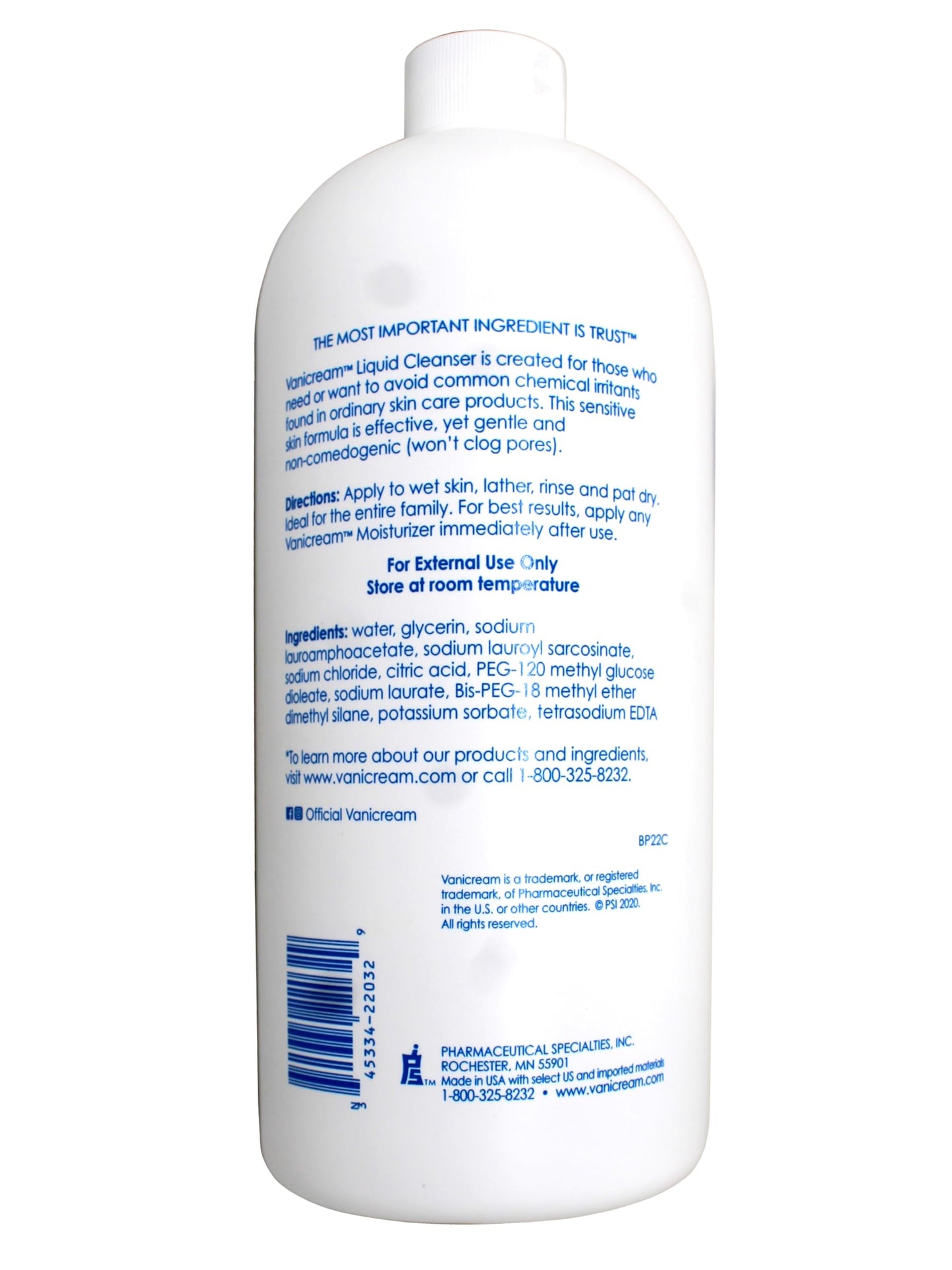 Vanicream Free & Clear Liquid Cleanser Refill 32 oz (Pack of 2) Beauty & Personal Care Free & Clear