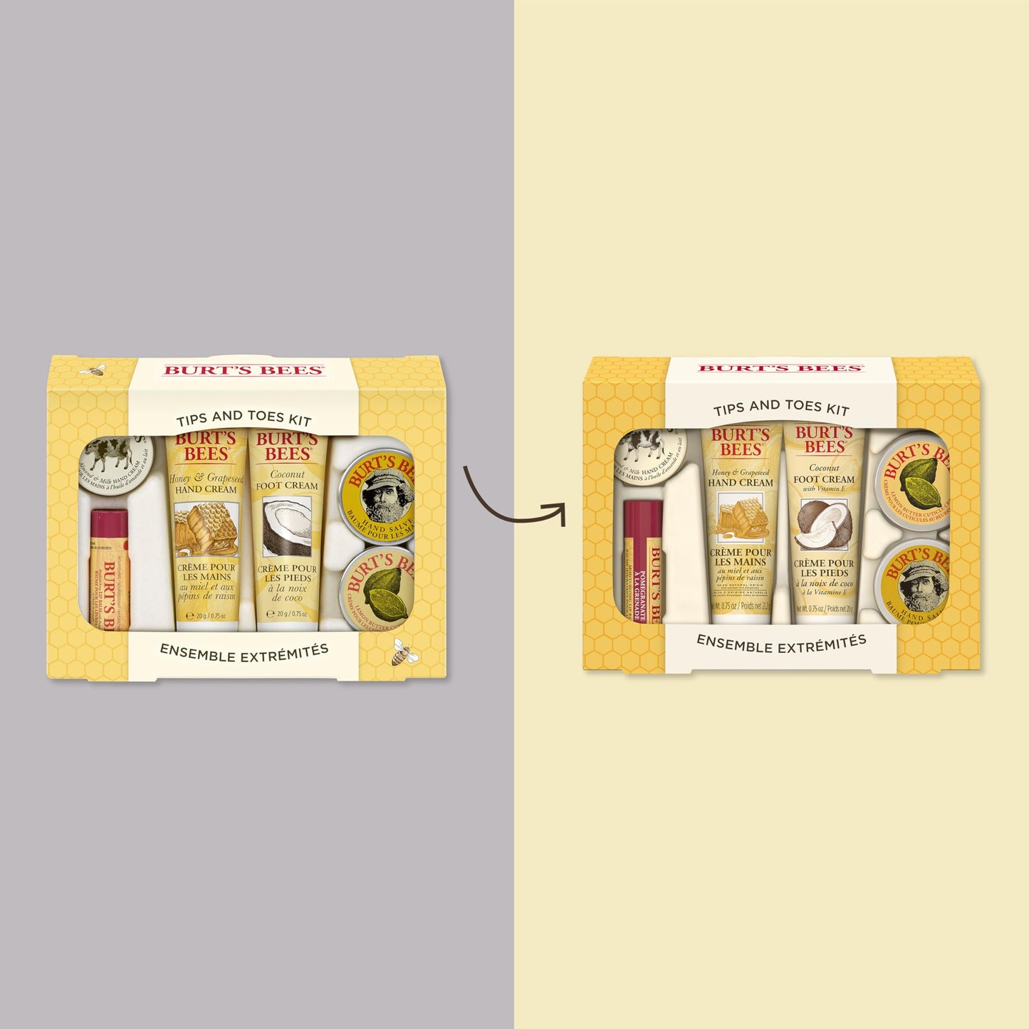 Burt's Bees Gifts Ideas - Tips and Toes Set, 6 Travel Size Products in Gift Box - 2 Hand Creams, Foot Cream, Cuticle, Hand Salve and Lip Balm Beauty & Personal Care Burt's Bees