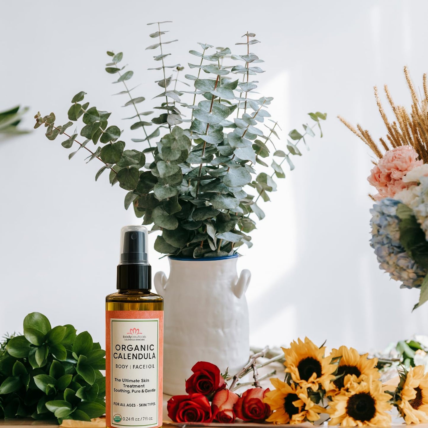 Bodyceuticals Organic Calendula Oil, Skincare Extract with Fresh Calendula Flowers and Olive, Moisturizing and Repairing, Vegan, Non-GMO, Kosher Beauty & Personal Care Bodyceuticals