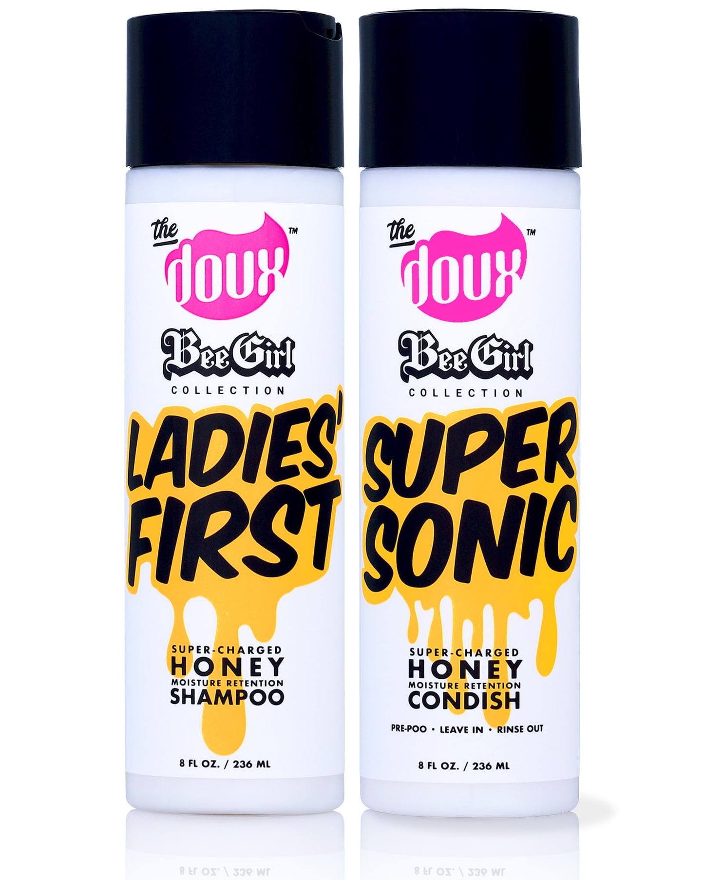 The Doux LADIES FIRST Honey Shampoo and SUPERSONIC Honey Condish - Hydrating Curl Shampoo and Conditioner Bundle - Leave In Conditioner Beauty & Personal Care The Doux