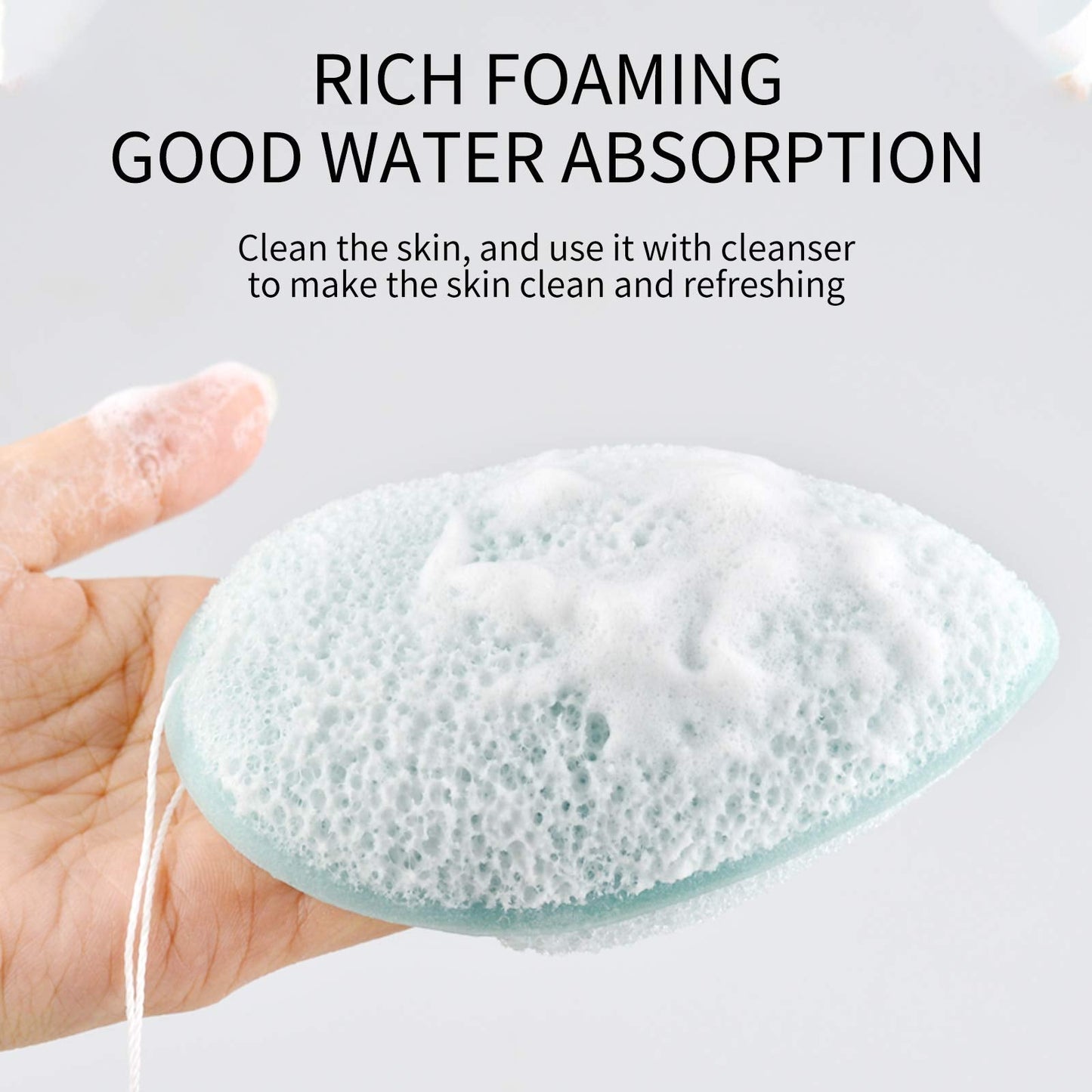 DAGEDA 2 PCS Konjac Facial Sponge, Deep Pore Cleansing and Exfoliating Blackheads, Daily Facial Cleansing, Makeup Remover, Glove Bath Sponge, Suitable Beauty & Personal Care DAGEDA