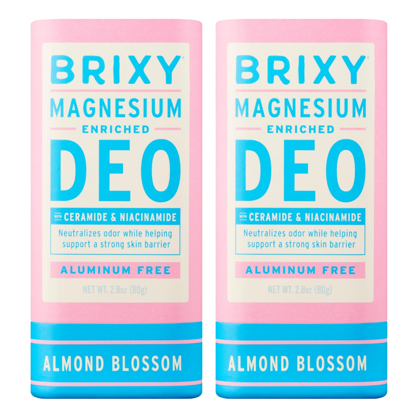 BRIXY Magnesium Deodorant, Ceramide & Niacinamide, Aluminum Free, Baking Soda Free, Plastic Free Packaging, Vegan and Certified Cruelty Free, Patent Beauty and Personal Care BRIXY
