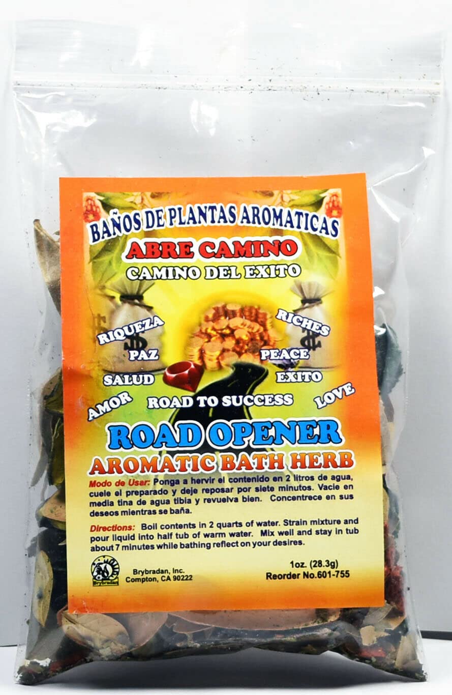 1 PC Aromatic Soothing Herbal Bath Road Opener ABRE Camino BANO DE PLANTAS AROMATICAS - Made in USA - 1 OZ Beauty and Personal Care Brybradan