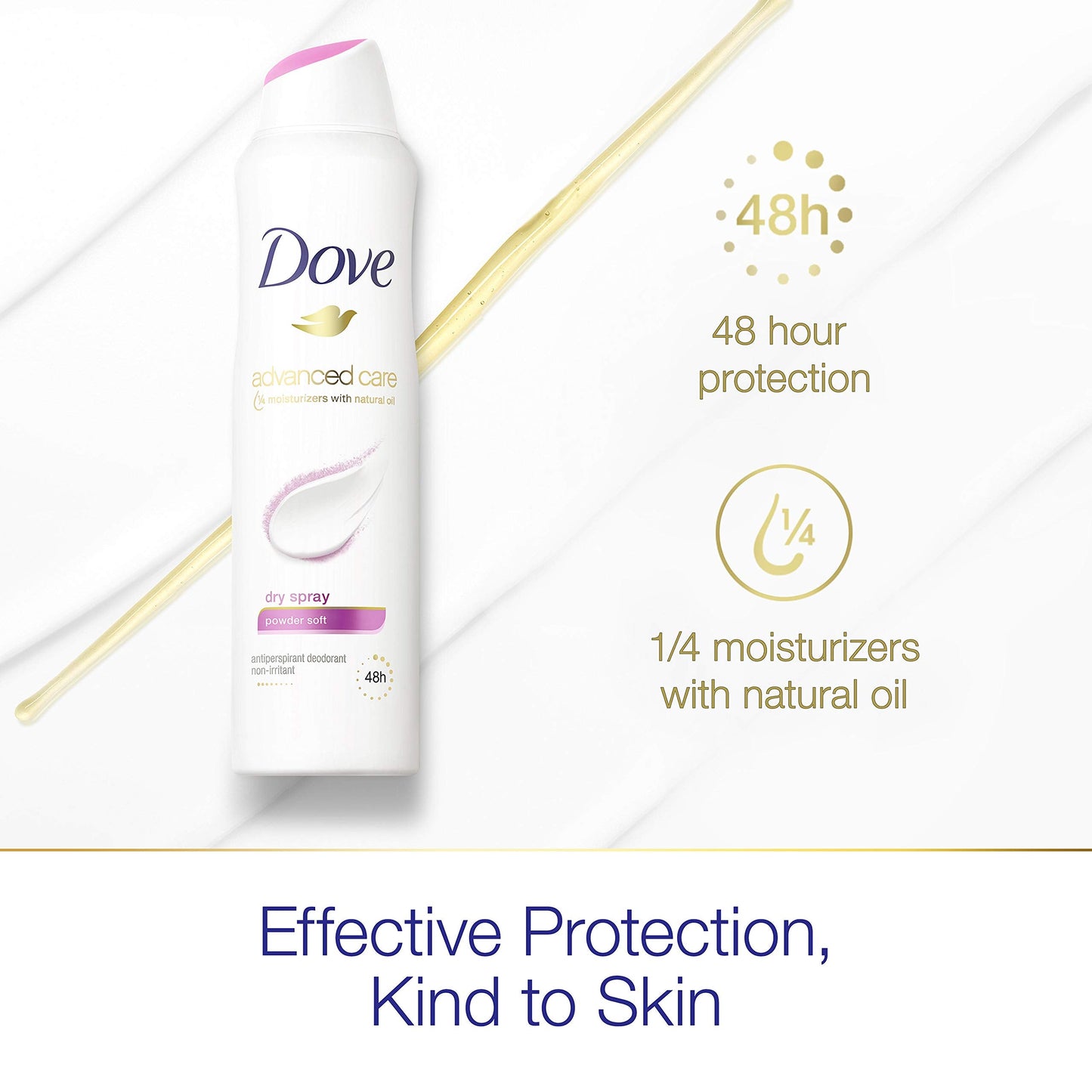 Dove Advanced Care Dry Spray Antiperspirant Deodorant for Women, Powder Soft, for 48 Hour Protection And Soft And Comfortable Underarms, 3.8 oz Beauty and Personal Care Dove