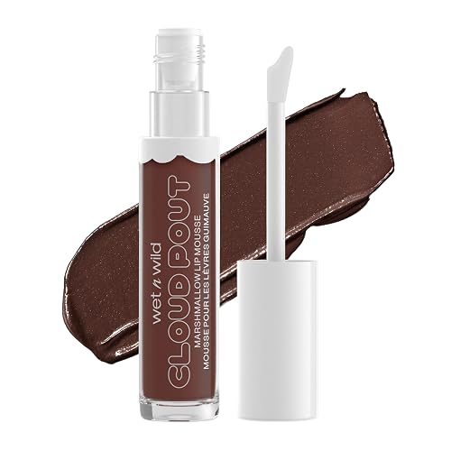 wet n wild Lip Cream Cloud Pout w/Marshmallow, Dark Brown Love You Smore | Argan Oil | Vitamin E | Marshmallow Flavored Beauty & Personal Care wet n wild