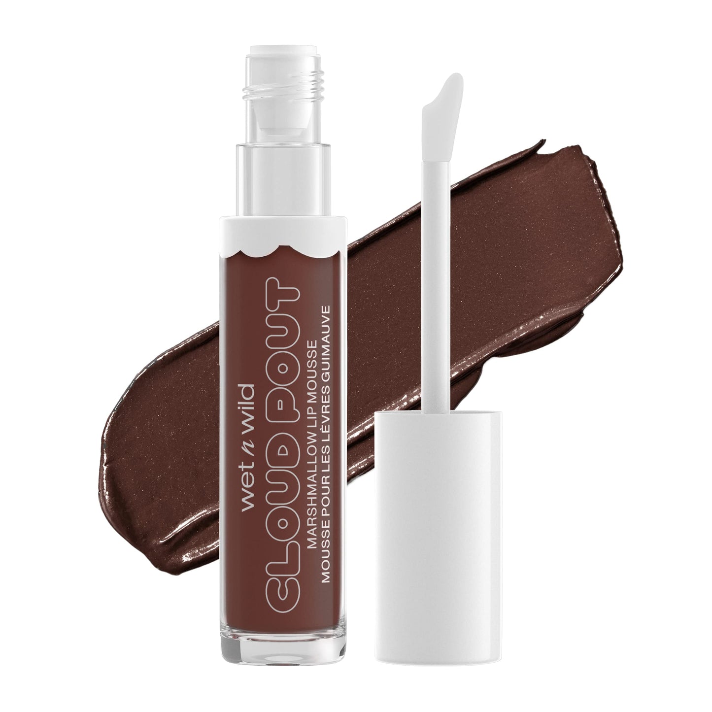 wet n wild Lip Cream Cloud Pout w/Marshmallow, Dark Brown Love You Smore | Argan Oil | Vitamin E | Marshmallow Flavored Beauty & Personal Care wet n wild