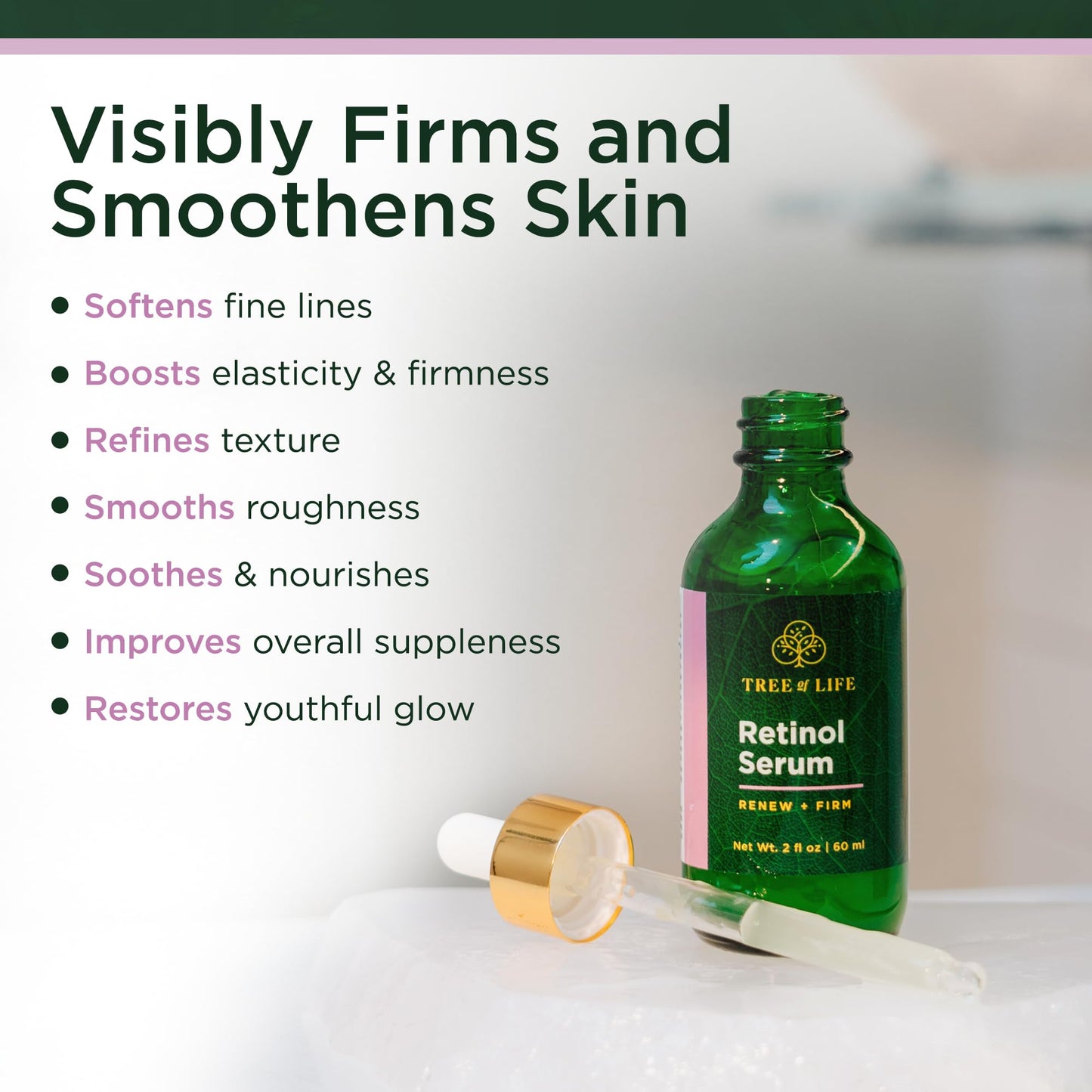 Tree of Life Beauty Retinol Serum, Skin Smoothing Face Oil for Dark and Age Spots and Fine Lines, Facial Serums for Dry and Sensitive Skin Care Beauty & Personal Care Tree of Life