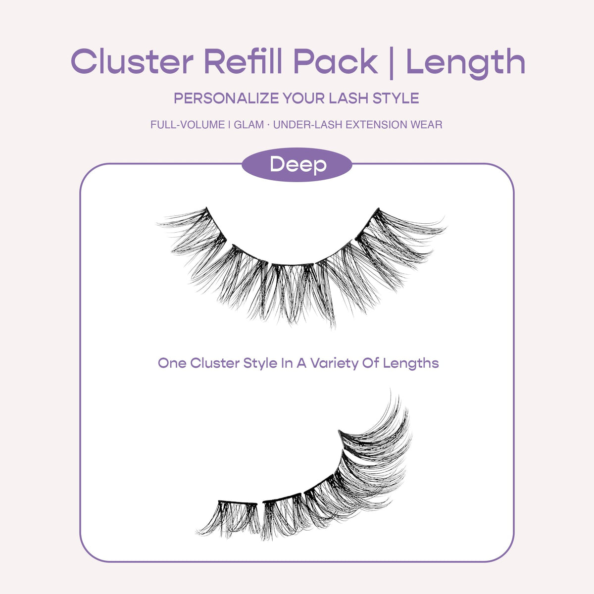 i-ENVY Cluster Palette Lash Refill, DIY Lash Makeup, Clusters False Eyelash, Varied Length, Customizable Under Lash Extension Layering (Deep 10-15MM… Beauty & Personal Care i•ENVY
