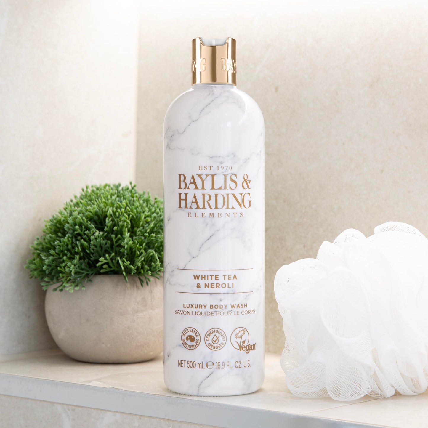 Baylis & Harding Liquid Body Wash Soap, Elements, White Tea & Neroli, 16.9oz/500ml Beauty & Personal Care Baylis & Harding