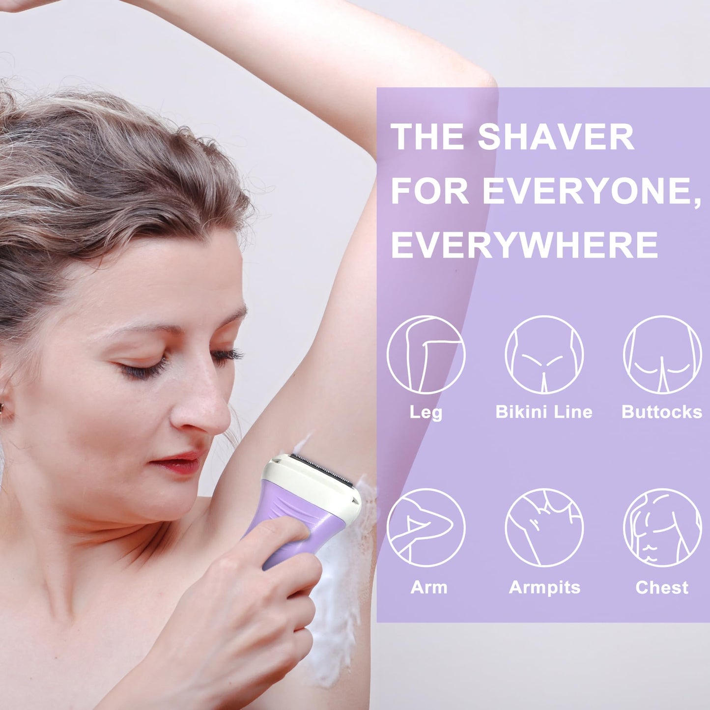 PINKPAPAYA Electric Razors for Women & Bikini Trimmer-Waterproof Cordless for Shower,Travel - Hypoallergenic Foil Shaver for Legs,Underarms,Bikini Beauty and Personal Care pinkpapaya
